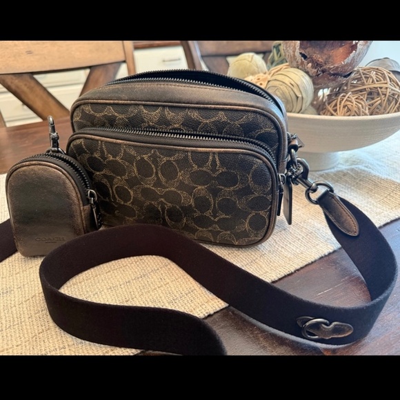 Coach Handbags - Coach Finlay in loved leather and signature canvas